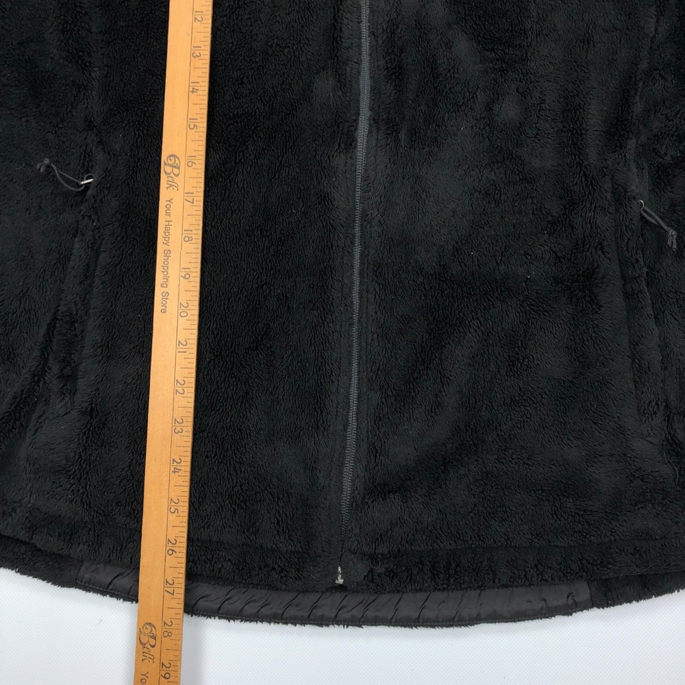 The North Face Osito Fleece Jacket Womens XL Black Full Zip Soft Fuzzy Coat - Picture 6 of 10